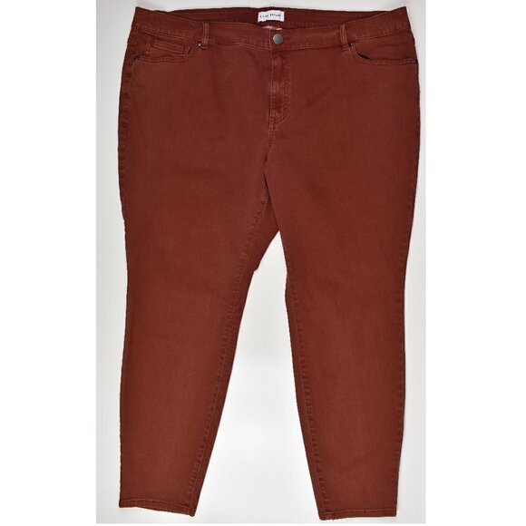 Lane Bryant Denim - Lane Bryant Mid-Rise Skinny Jegging Burnt Orange 24